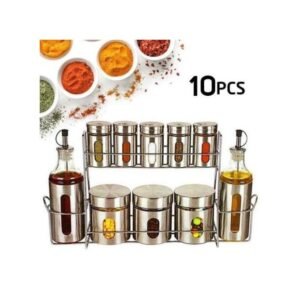 Set 10 Pots à épices avec support