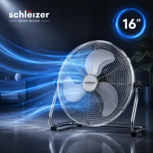 schlëizer Ventilateur de Sol Métallique Avec télécommande